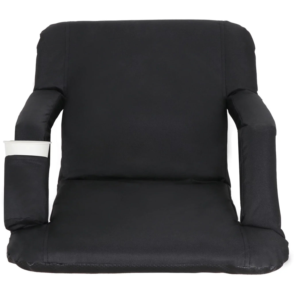 Seat Black Waterproof, Stadium Chair 6 HomGarden Bleachers, Portable Reclining for Seat Folding