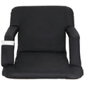 Seat Black Waterproof, Stadium Chair 6 HomGarden Bleachers, Portable Reclining for Seat Folding