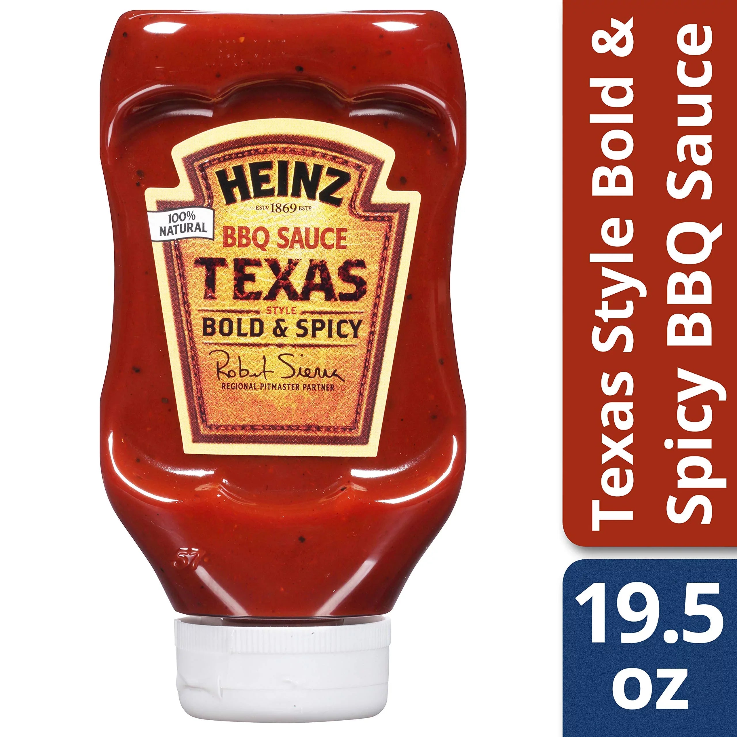 Pack Bold Texas oz Sauce 6) Spicy Heinz Bottles, & design BBQ of (19.5