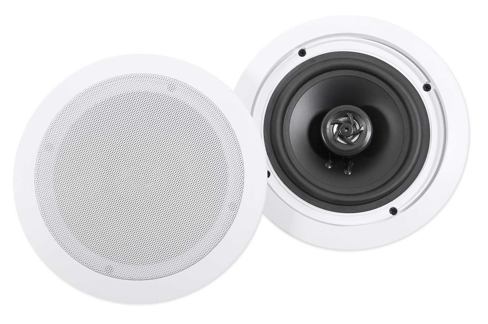 6-Zone JBL 3.5" Cube+2) Restaurant/Bar Amp+6) for and Speakers Ceiling White Pendant