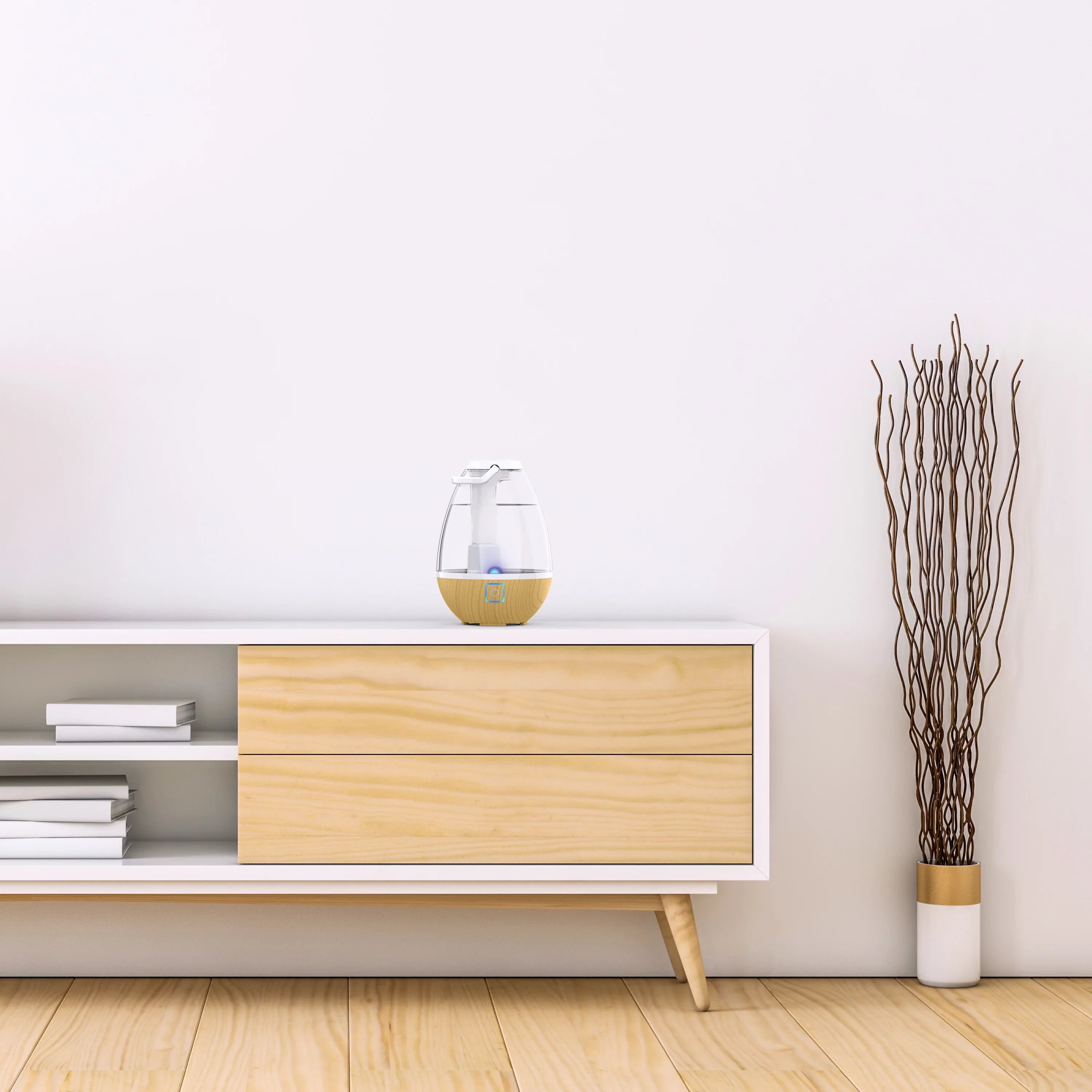 0.4 Woodgrain Gallon Sharper Light Mist Ash (New) Ultrasonic Humidifier, Image Cool