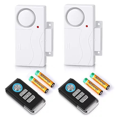 for Pack, Loud Wsdcam with Battery 105 Alarm Remote Included, 2 Wireless dB Door