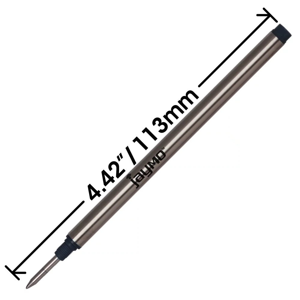 Jaymo / - - Measures Montblanc 105158 in Refill Replacement 113 Rollerball 4.44 mm for Pen - Long Black 24