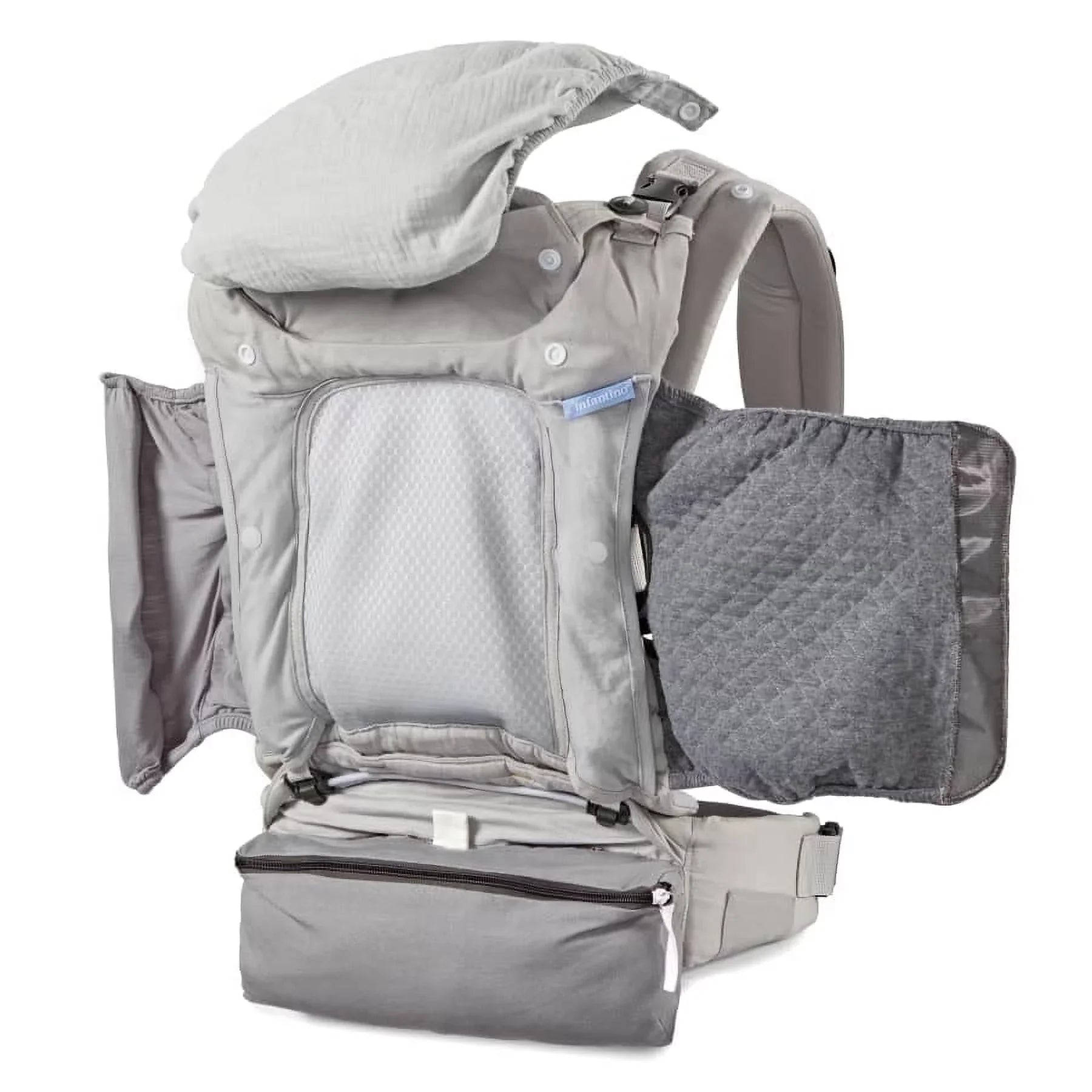 4-Position, Unisex, Baby Gray in-Season-5 Ergonomic 8-40lb, Infantino Layer Carrier,