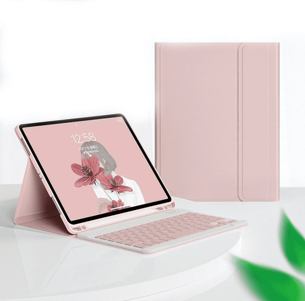 for Wireless Case Keyboard -pink Holder, Keyboard Generation Detachable iPad iPad Case with Generation, for Slim Inch Case 10th Pencil Protective 10.9 10th