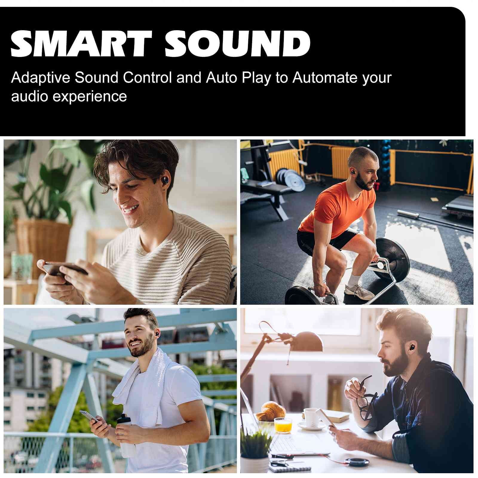 Connection, Lenovo Bluetooth UrbanX Case, Bluetooth liquid Bass IPX5 True (HD) Tab Boost Dual Resistance, Earbuds + M8 Connect, Balanced, Wireless Charging 5.2 with Compatible Black,
