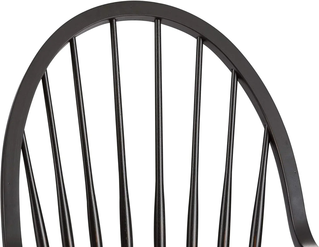 H41, Black W25 Windsor Back X Arm Chair, X D25