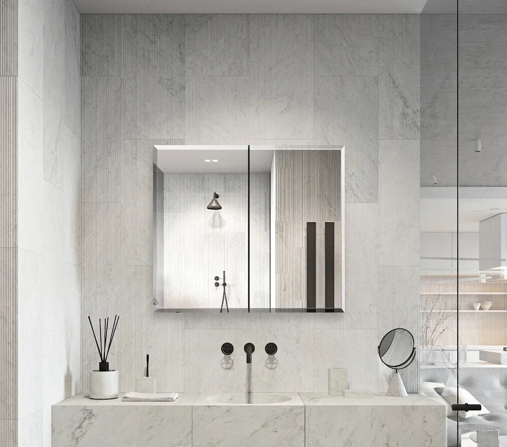 Reflections Mirror Medicine Cabinet Elegant Double Door