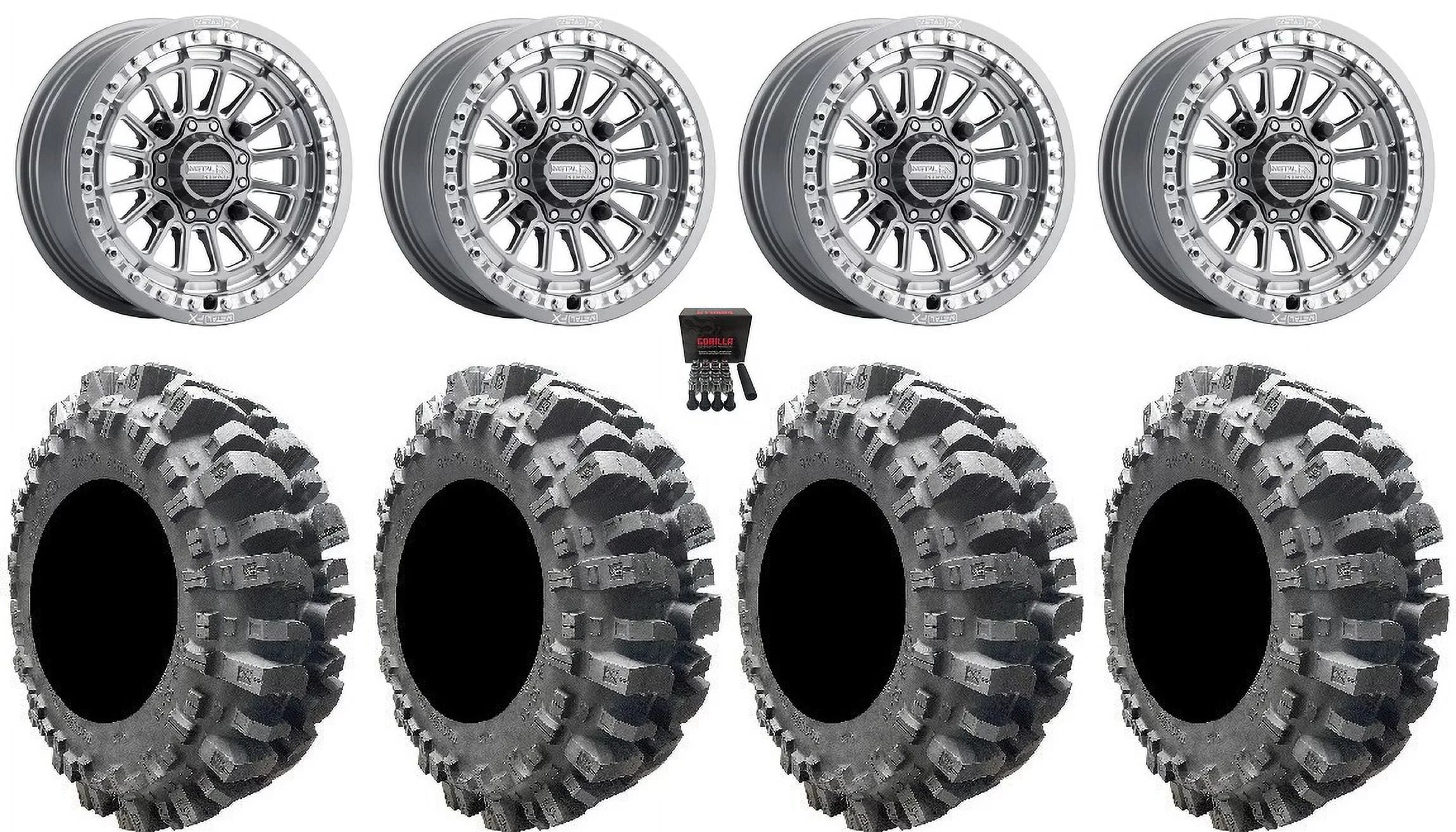 Honda / MetalFX Bogger Talon 1000 Pioneer 31" CC 15" / Gm X3 Wheels Tires Delta Bdlk Maverick Can-Am