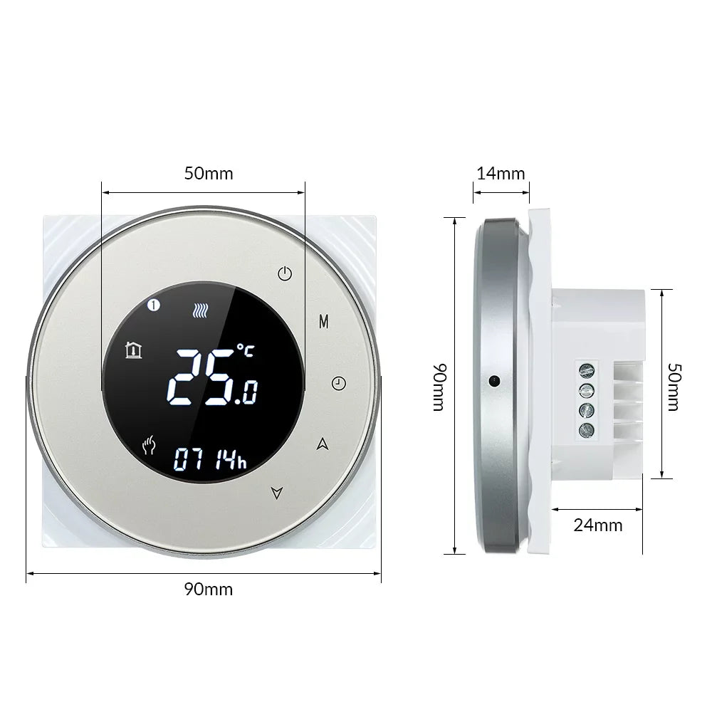 Control Heating Backlight Touchscreen with HomeIFTTT Gas Echo/ Dry Voice Compatible Programmable LCD Boiler with Controller