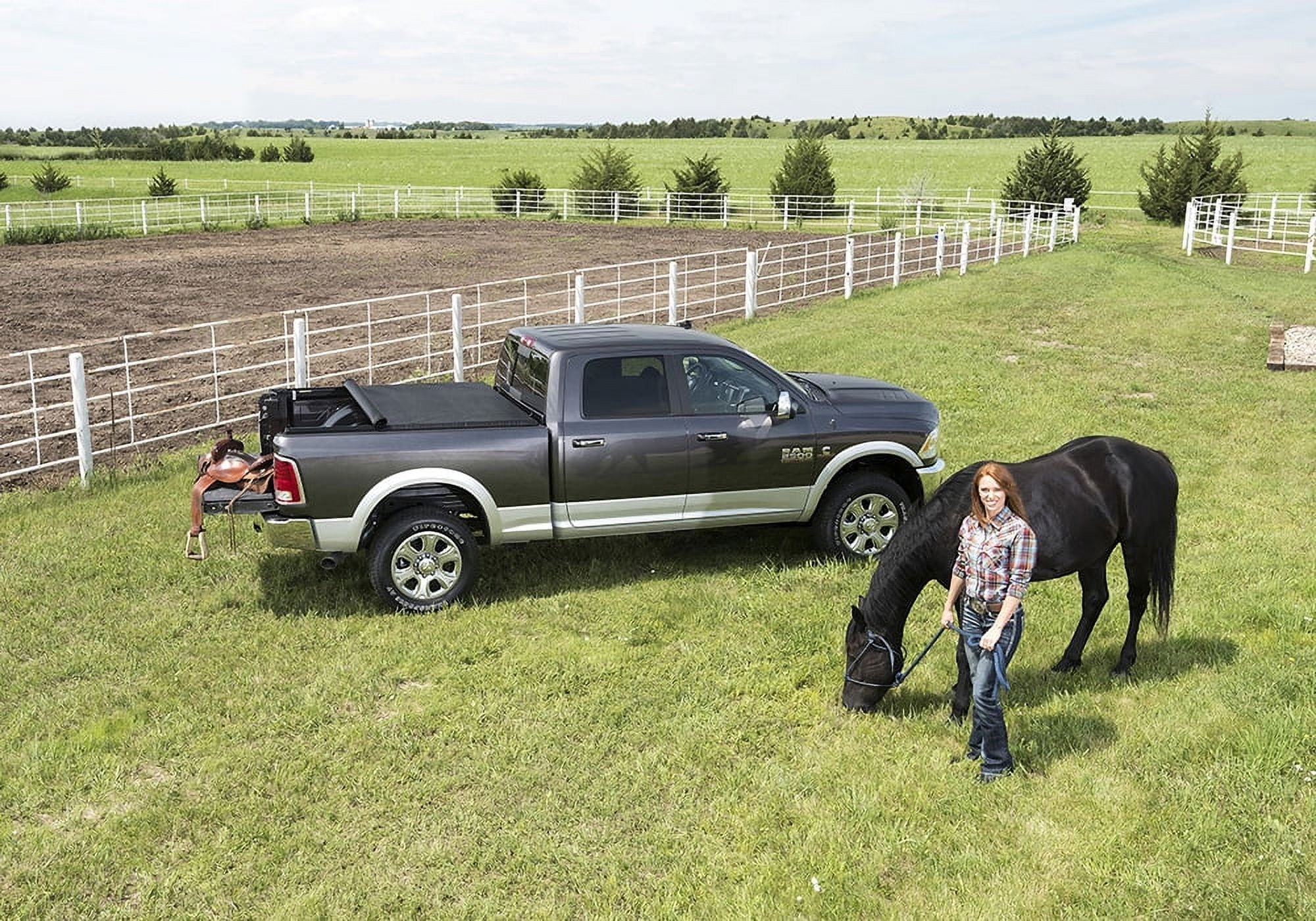 2009-2018, Truxport Up Bed 248901 8' Truck Tonneau (96.3") Compatible Truxedo Ram 2500/3500 | w/out 2010-21 Roll | Dodge Soft Bed 1500, Cover 2019-2020 Classic Rambox with