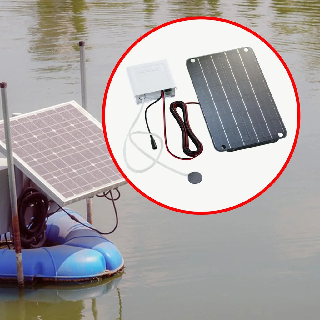 Air Aerator Pump,Aquarium Hydroponics Friendly,6V Solar Powered Silent Colaxi Solar Eco Air Pond Solar Pump for Pump Pond Oxygenator