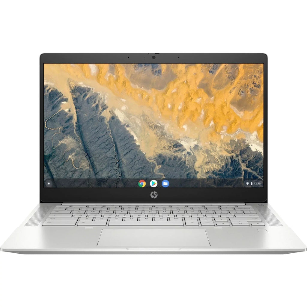 14" Restored Silver 64GB Chrome (Refurbished) 8GB OS, RAM, HP i3-10110U, Aluminum c640 Core i3 Pike SSD, Chromebook, Pro