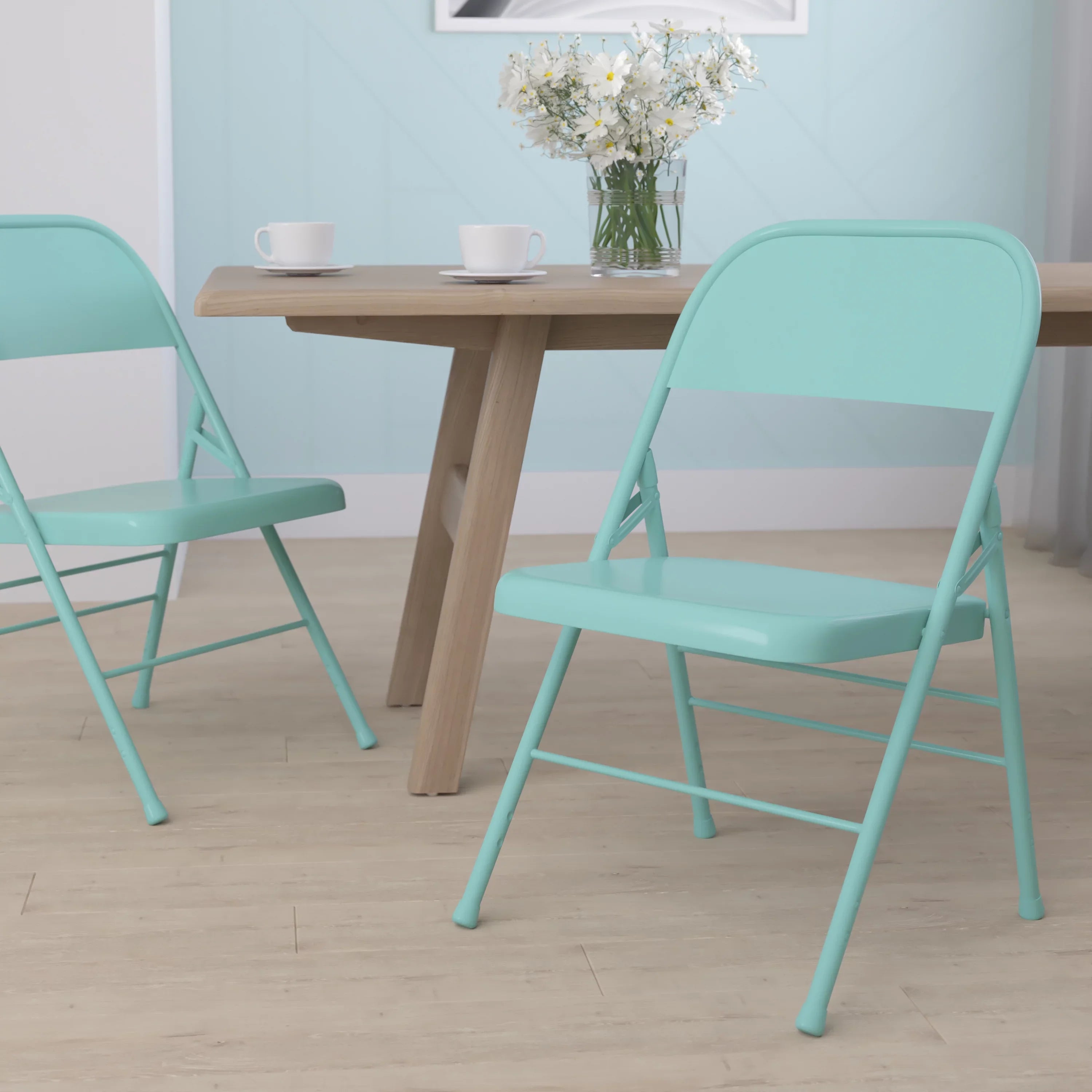 & Folding Chair Hinged HERCULES Series Teal Flash Furniture COLORBURST Metal Braced Tantalizing Triple Double