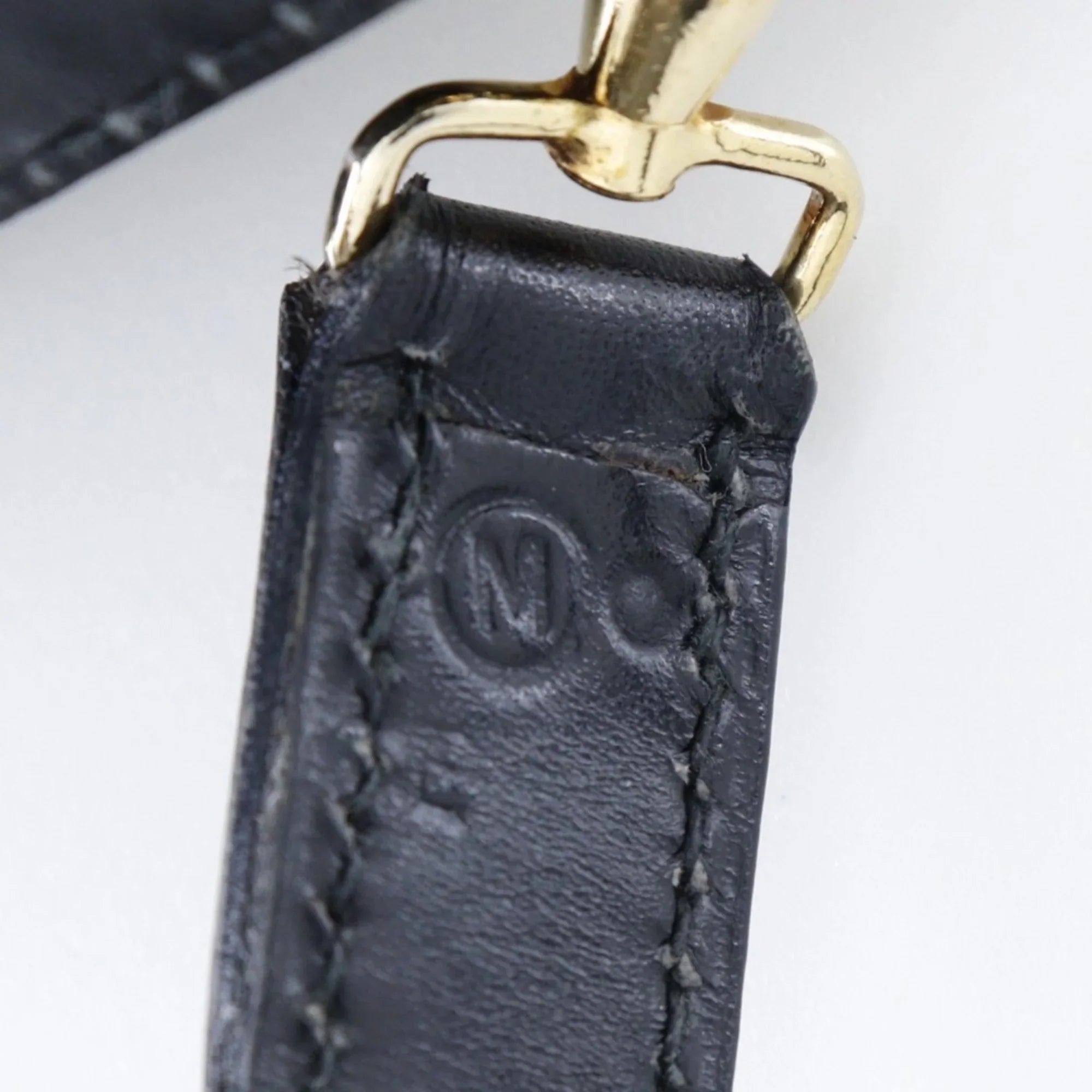 Bag Double Shoulder France Black/Gold Snap H Crossbody (Fair) 1983 Hardware Calf Ladies Hermes Made 〇M Pre-Owned Vintage in Button HERMES