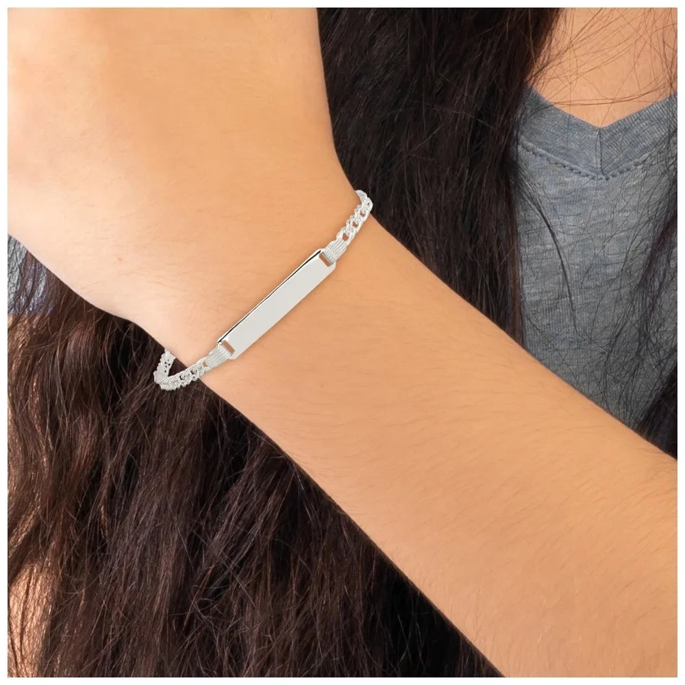 925 Silver Fine Women Sterling Bracelet Auriga Jewelry for 5.5inch ID