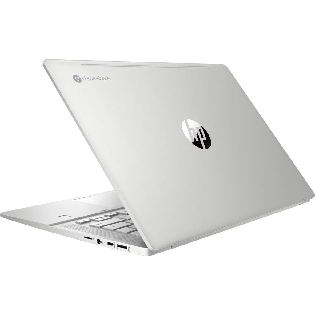 14" Restored Silver 64GB Chrome (Refurbished) 8GB OS, RAM, HP i3-10110U, Aluminum c640 Core i3 Pike SSD, Chromebook, Pro