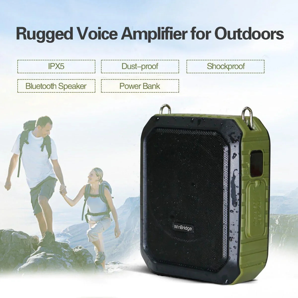 with Microphone Amplifier WinBridge Voice 18W M800 Headset