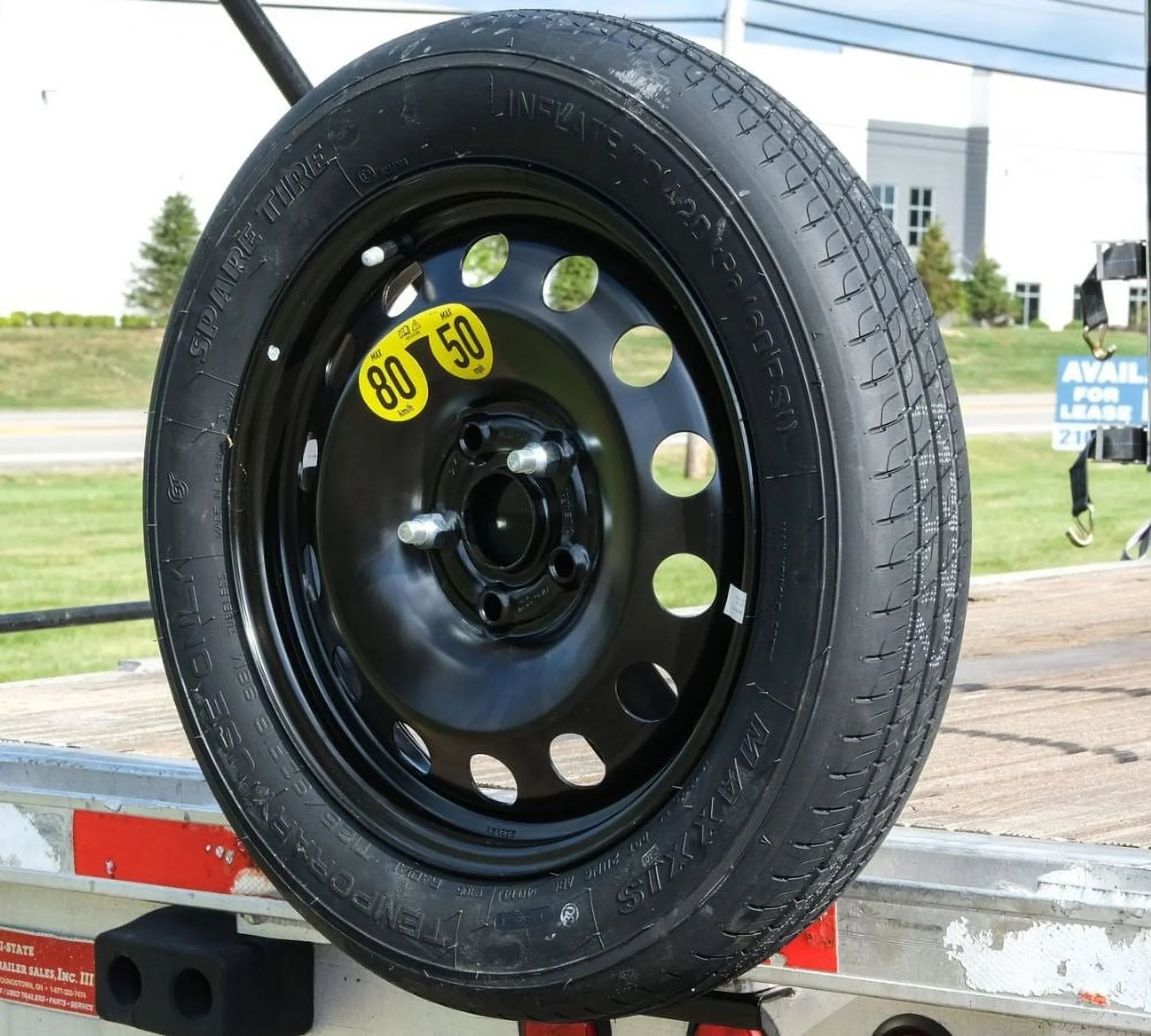 Trailer for Wheels - 5.5" Pocket Tire Holder 6.5" Stake 4.25", Mount Trailer w/ & 4", Spare Patterns Lugs 8 - Bolt Fits Spare Carrier 5", D-Ring & Utility on 6 5, 4.75", 4, Tire