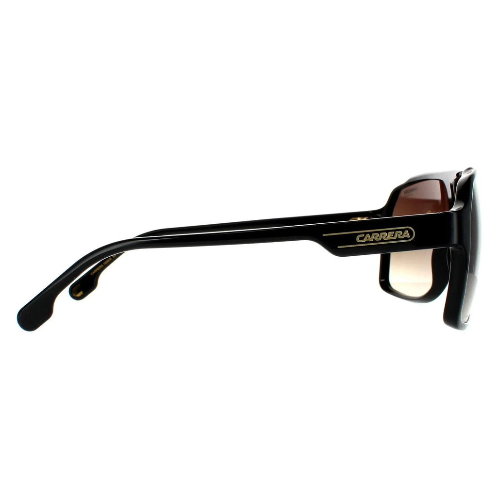 1030/S Sunglasses, Carrera 62mm, Black/Gray Rectangular Shaded, 11mm Men's