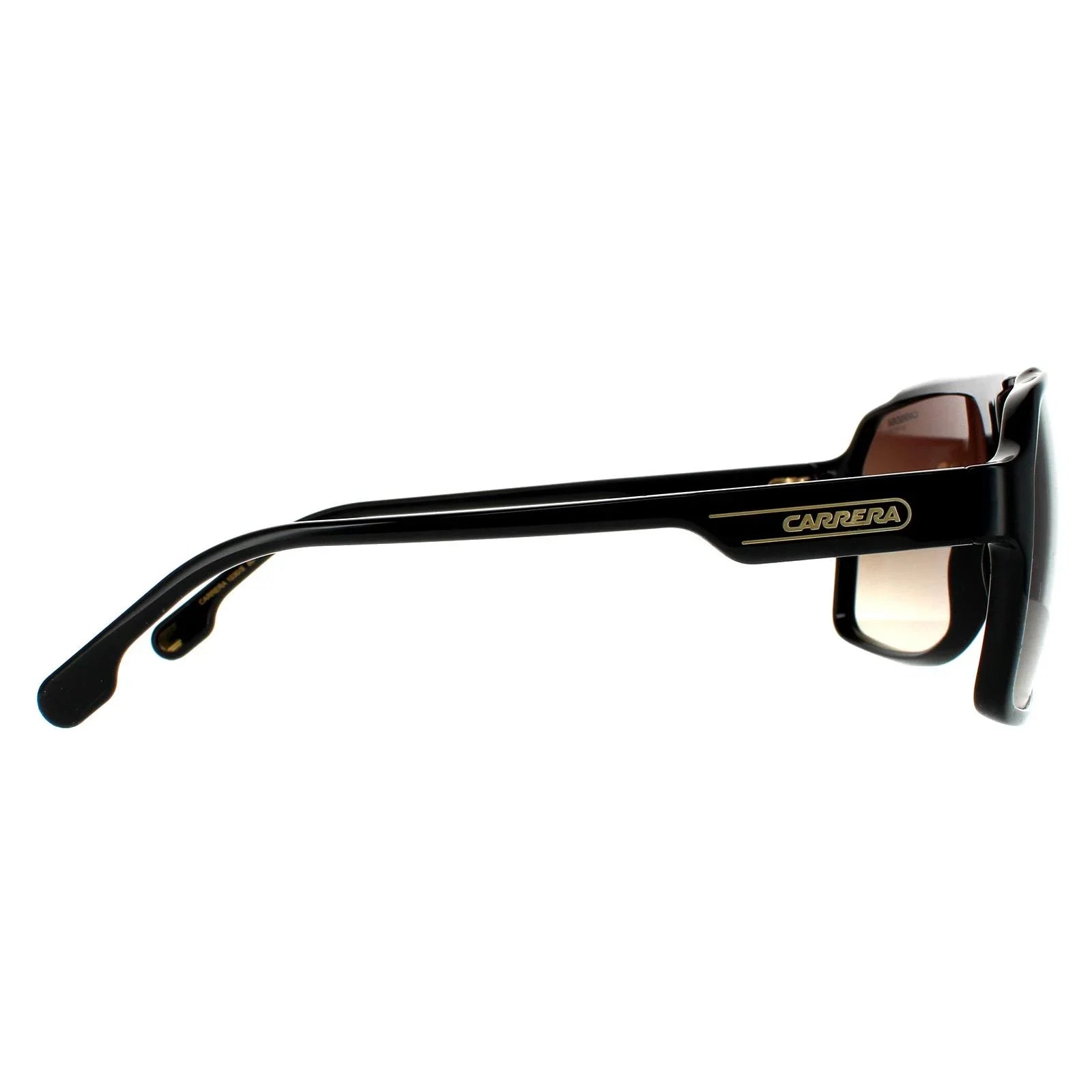 1030/S Sunglasses, Carrera 62mm, Black/Gray Rectangular Shaded, 11mm Men's