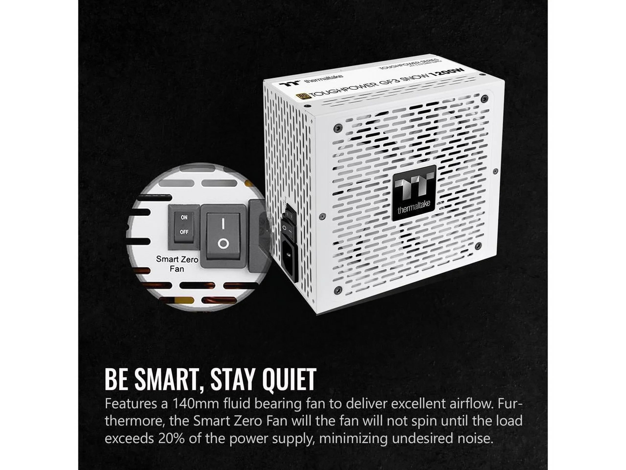 10 Snow Ready SLI/Crossfire 3.0 Included, PS-TPD-1200FNFAGU-N, PCIe Thermaltake Connector Gen.5 Standard 12VHPWR Edition Toughpower Year Modular Warranty Gold Supply, Power 600W 80+ 1200W ATX Full GF3