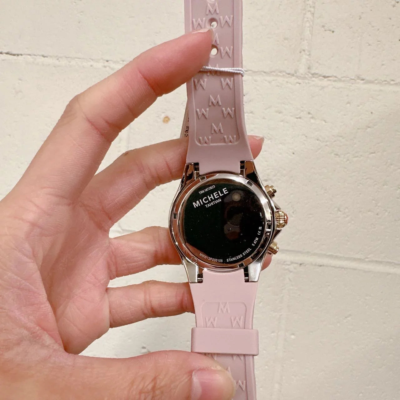 Michele Pink Two Tone Watch Jelly Bean Gold MWW12F000105 Silver Tahitian