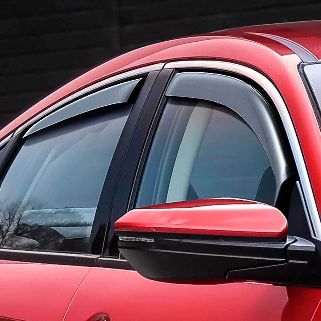 Honda Rain 2016-2021 200508 Window Guards Visors, Window Extra 4 for Voron Vent Civic Durable Deflectors, - Glass Sedan, in-Channel Pieces