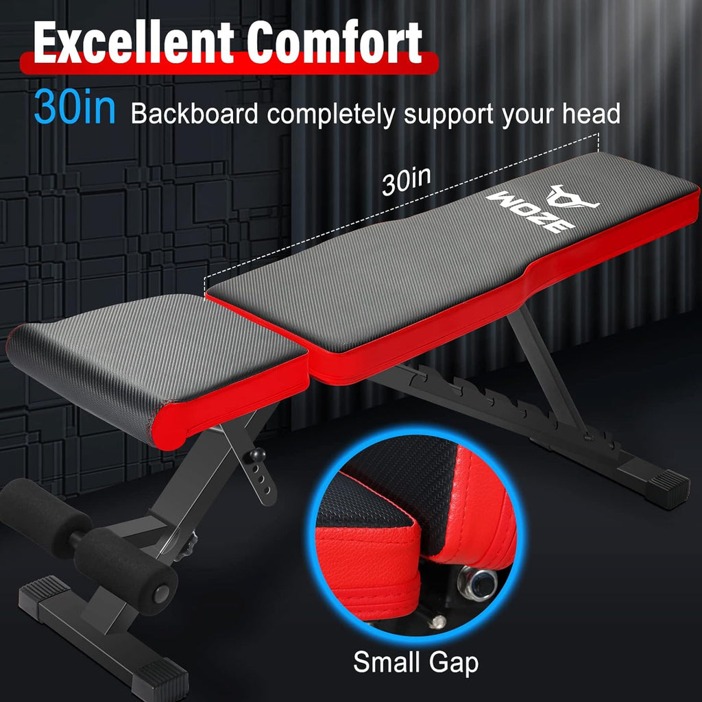 Full Home Foldable Adjustable Decline Bench Workout WOZE Body New Bench, Strength Bench Weight Gym for Incline - Version Multi-Purpose for Training,