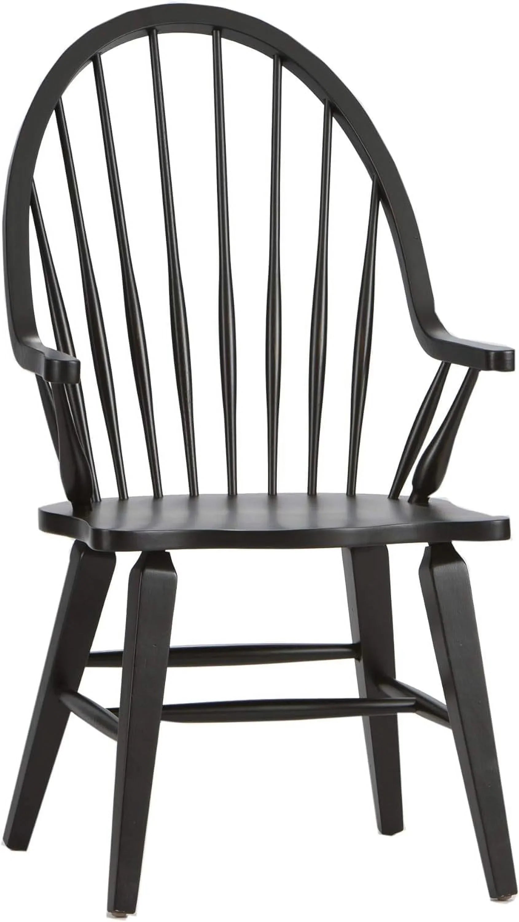 H41, Black W25 Windsor Back X Arm Chair, X D25