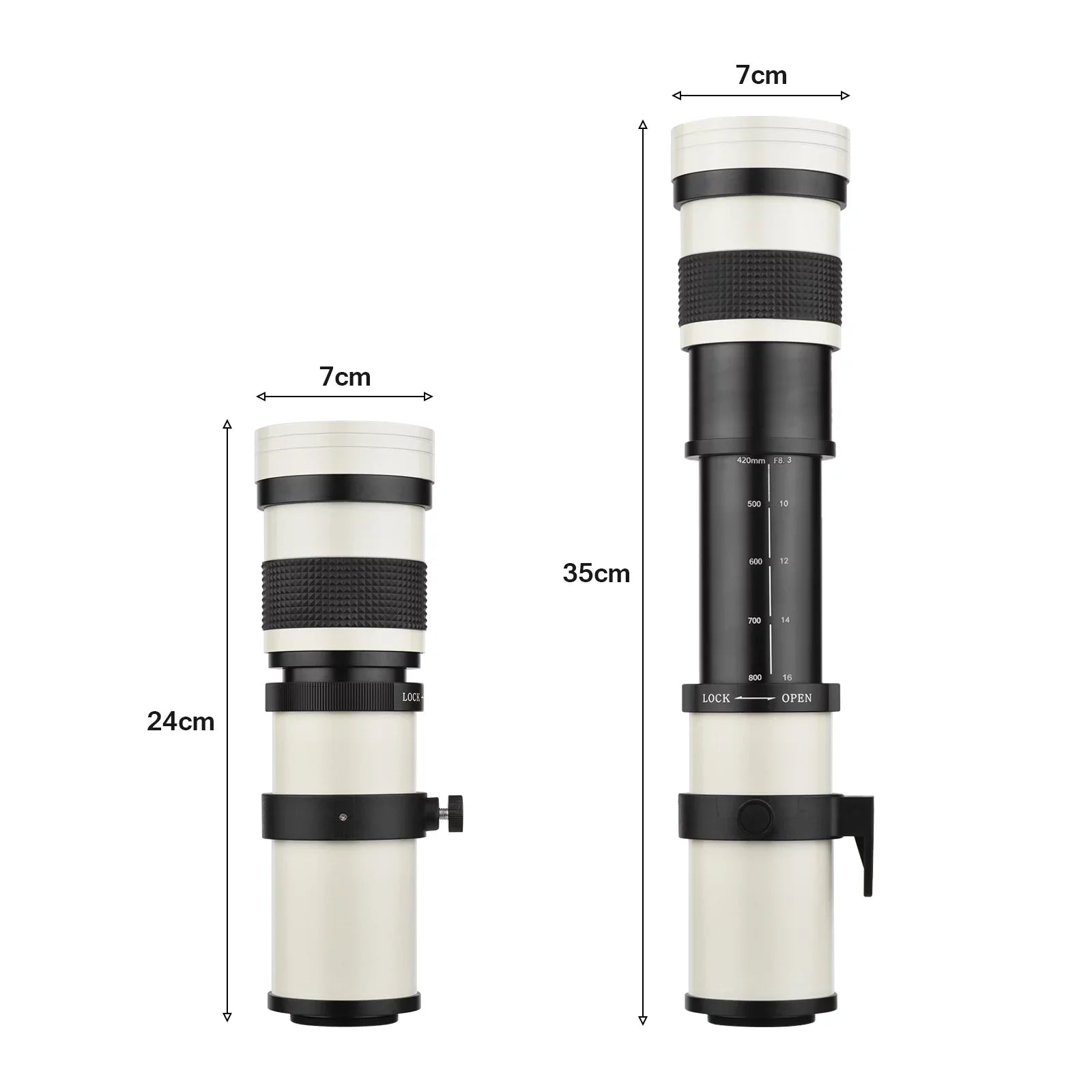 Replacement for Super Pristin T Olympus Zoom 14 Fujifilm Cameras with 420-800mm F8.3-16 Mount MF Thread Universal Lens Telephoto Nikon