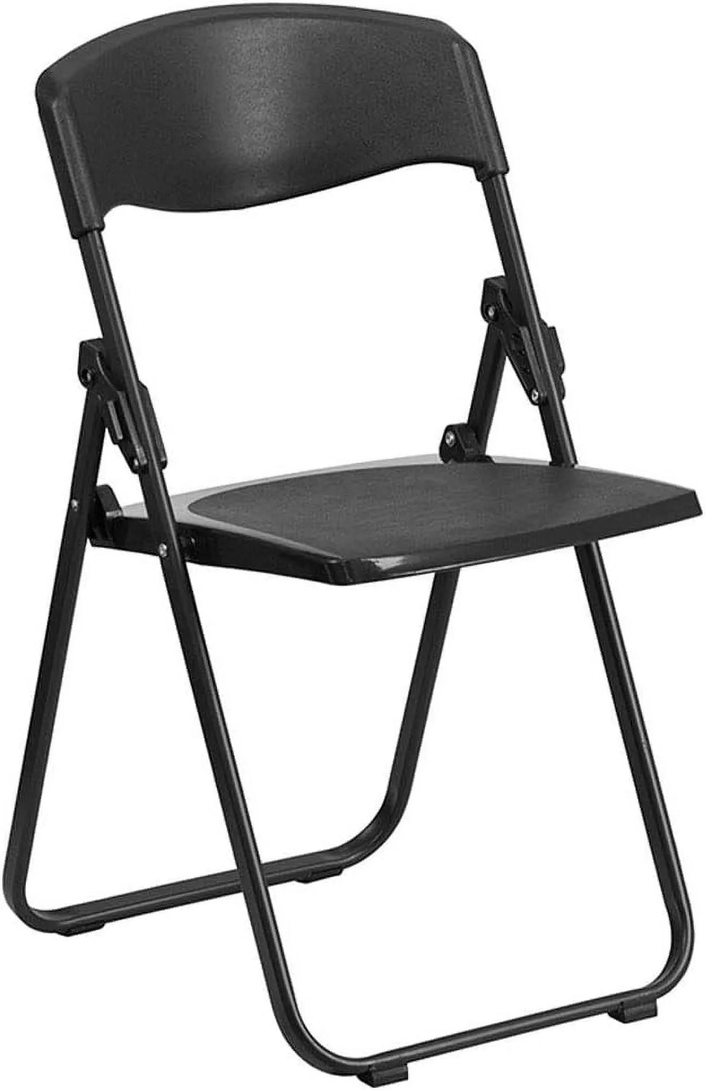 Ganging Brackets 500 Lb. Folding Duty Chair Plastic Built-In Black Heavy HERCULES Series With Capacity