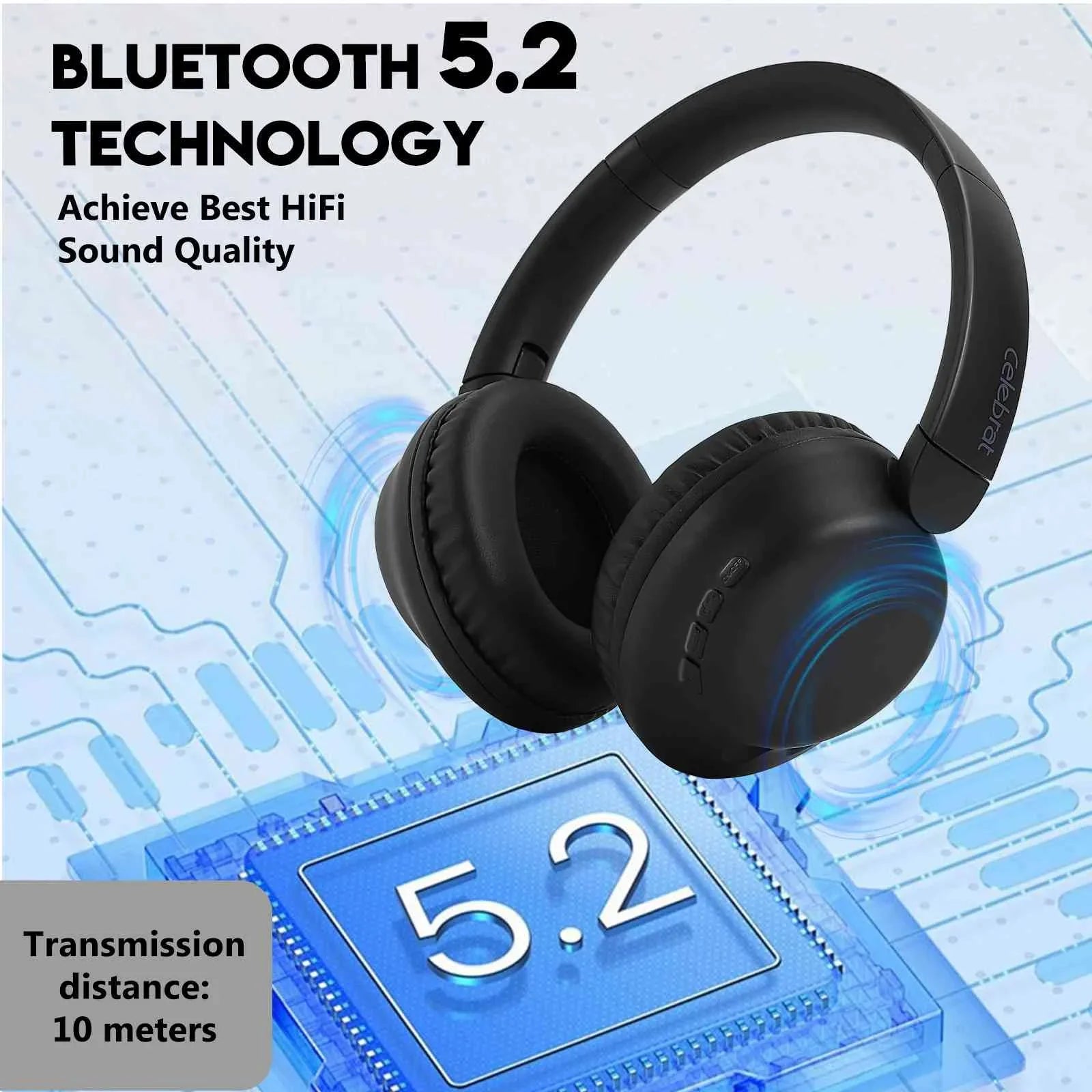 A32 12 SE/Poco & - 200H Bluetooth for HD UrbanX M6 Pad Travel Headphones 20H Mic Note Wireless Sound 5G/Redmi Over-Ear Pro Workout - -Black with Xiaomi Poco 5G, Standby, C65/Redmi Playtime, 12R