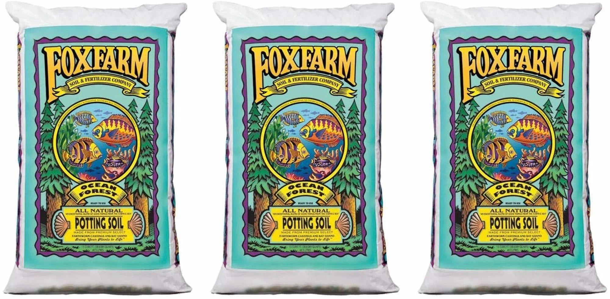 ft Potting Ocean Forest Soil, of 3) 1.5 (Pack cu FoxFarm