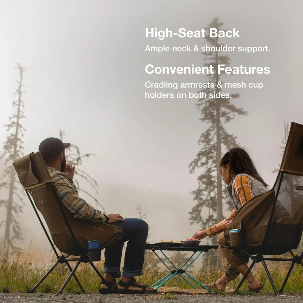 Collapsible YANPO Camp High-Back Chair Savanna