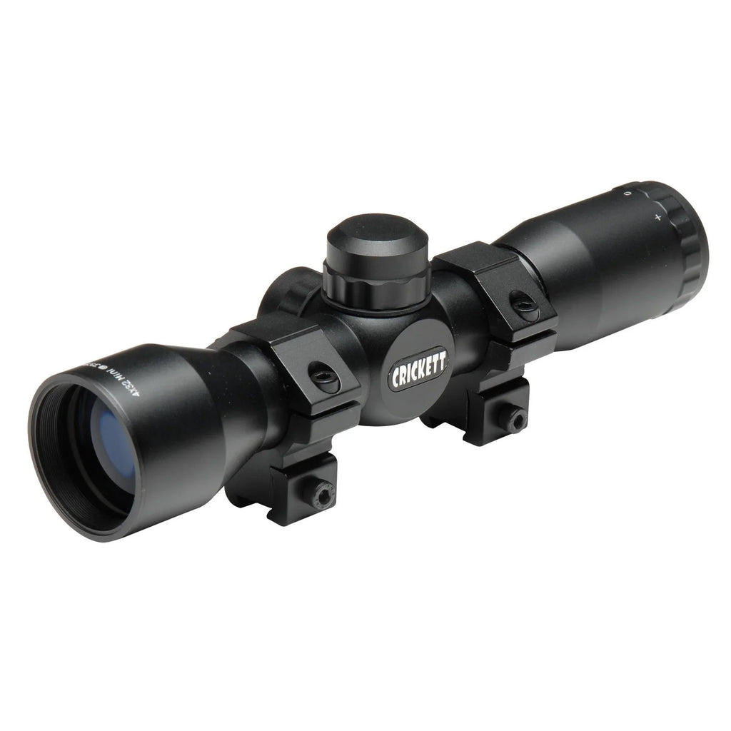 OBJ SCOPE MIL-DOT 32 4X FT MATTE CRICKETT BLACK YDS KSA 100 @ FOV TUBE 1" 32MM
