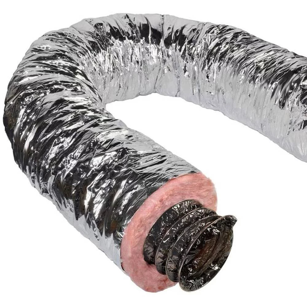 QuietFlex R6 Flexible 7"Silver 25' Insulated Flex Duct