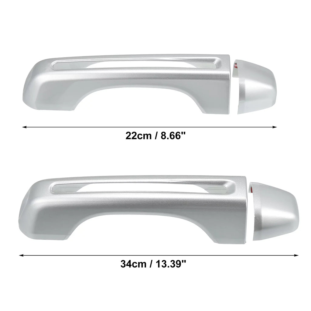 & Tailgate 4 Door Handle 2018-2021 Trim Handle Wrangler Silver Cover Kit JLU JL 2 for Cover and Tone Doors Jeep
