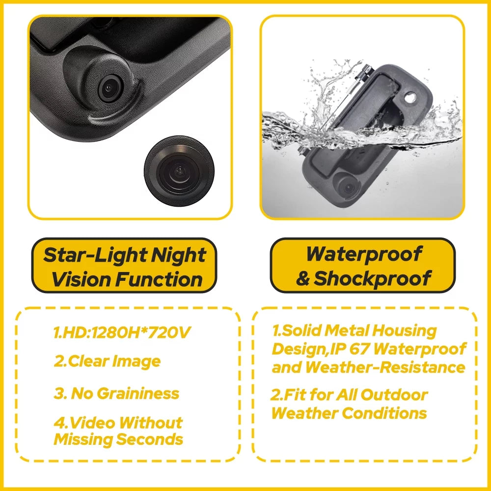 Camera Fits with Backup F550 2004-2014 F250 Handle F150 Tailgate F350 View 2008-2014 Rear For Camera F450