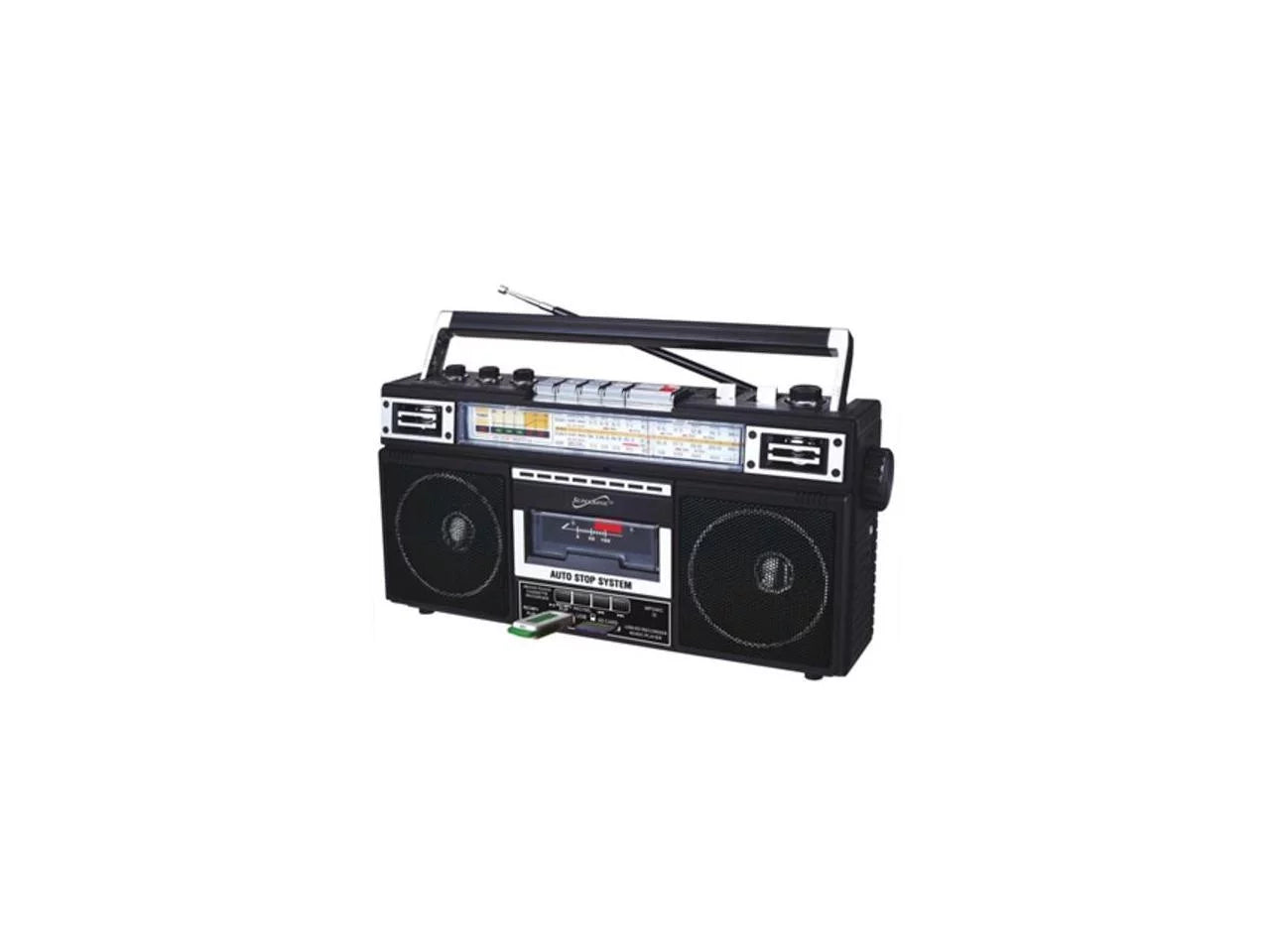 Black, SC-3201BT-BK Radio, Supersonic AM/FM Portable