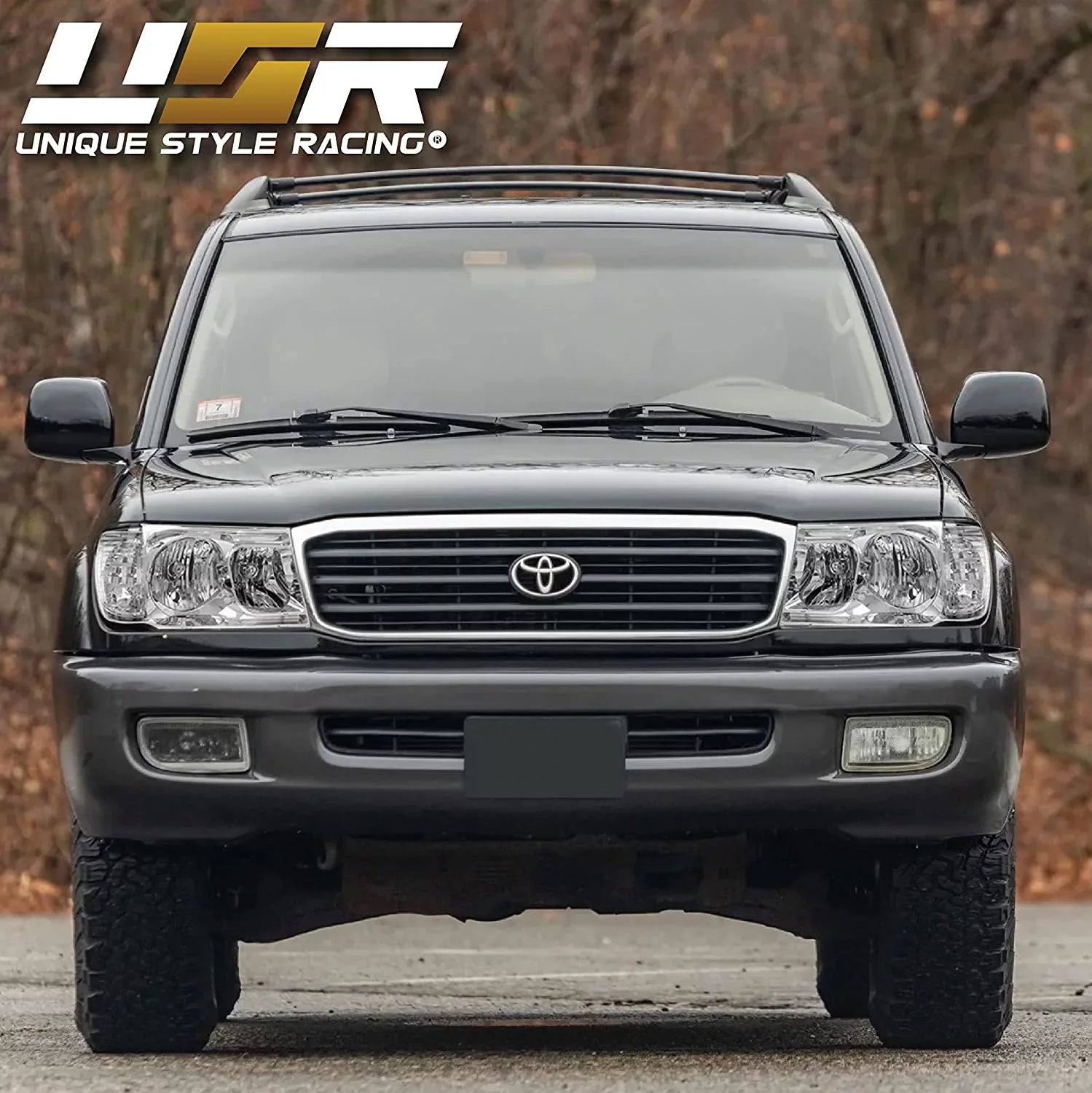 Headlights (Left Design) DEPO USR 100 Corner Headlamps - Right) Piece Clear Cruiser Land ONE 1998-2005 Set + FJ FJ100 design with with (Euro Compatible