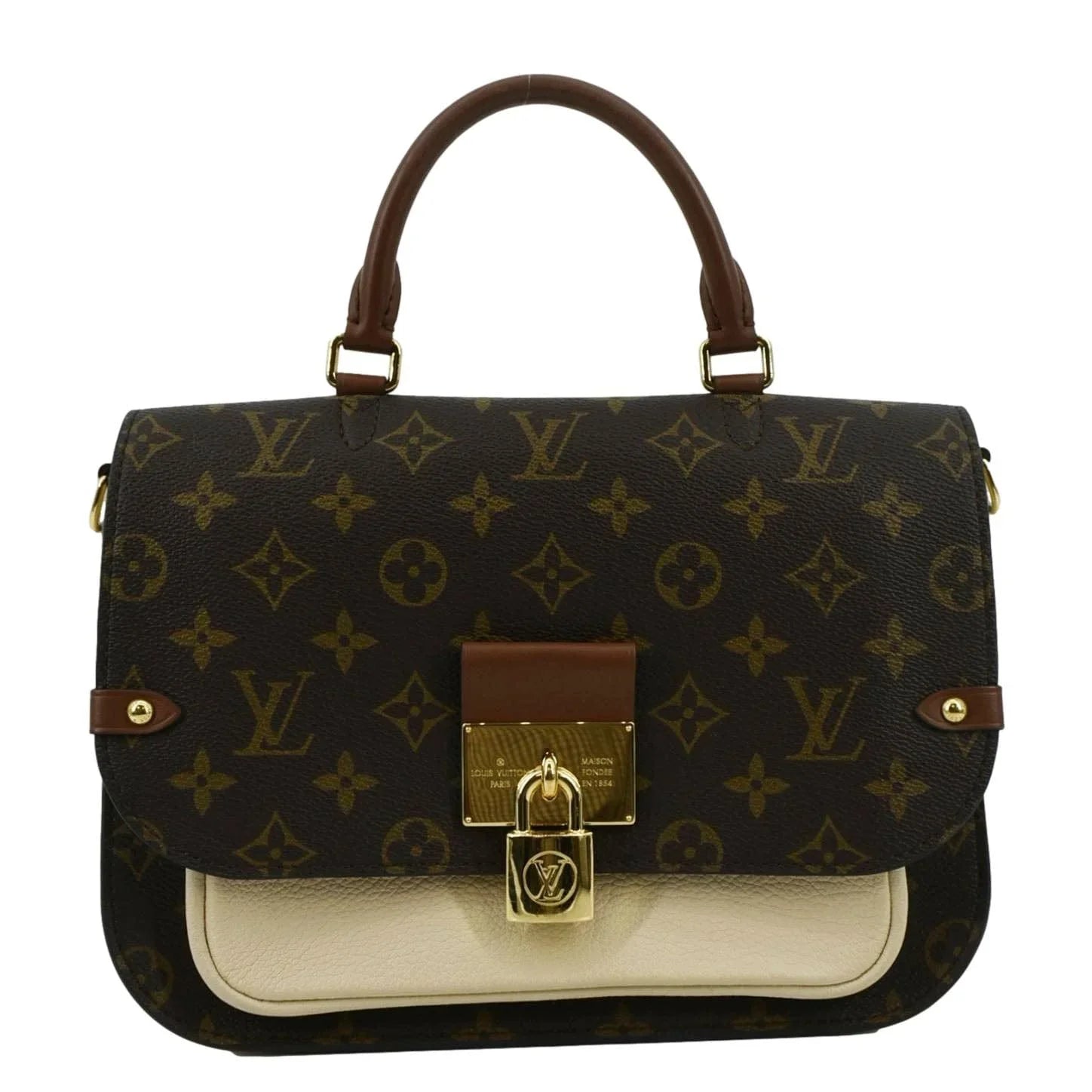Creme Vaugirard Bag Monogram Shoulder Canvas Pre-owned