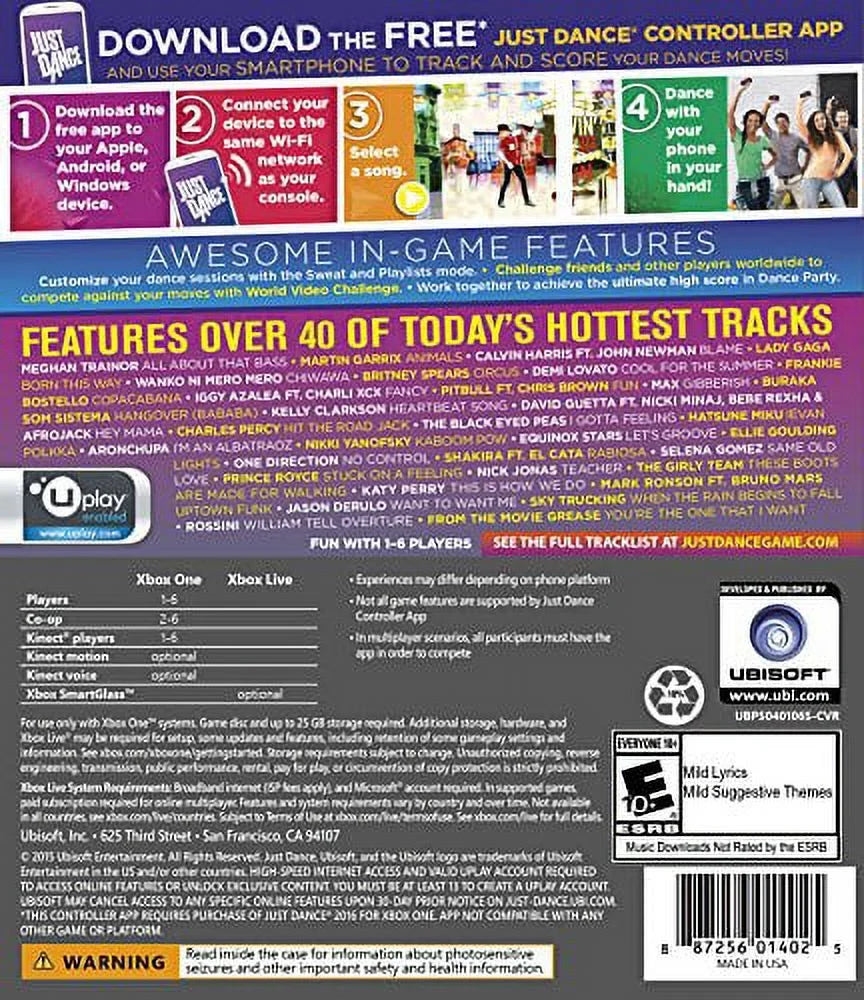 Xbox Dance - Just 2016 One