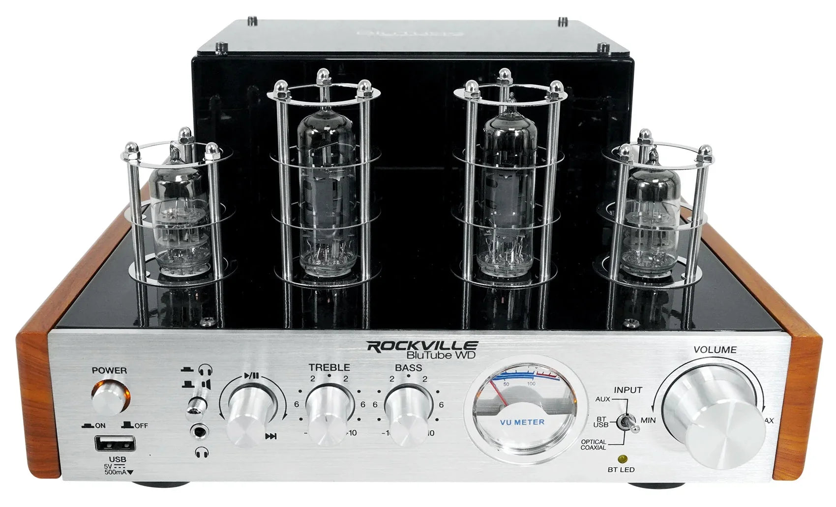 Receiver Bluetooth Tower Speakers BluTube (2) Amplifier/Home Rockville + WD Tube