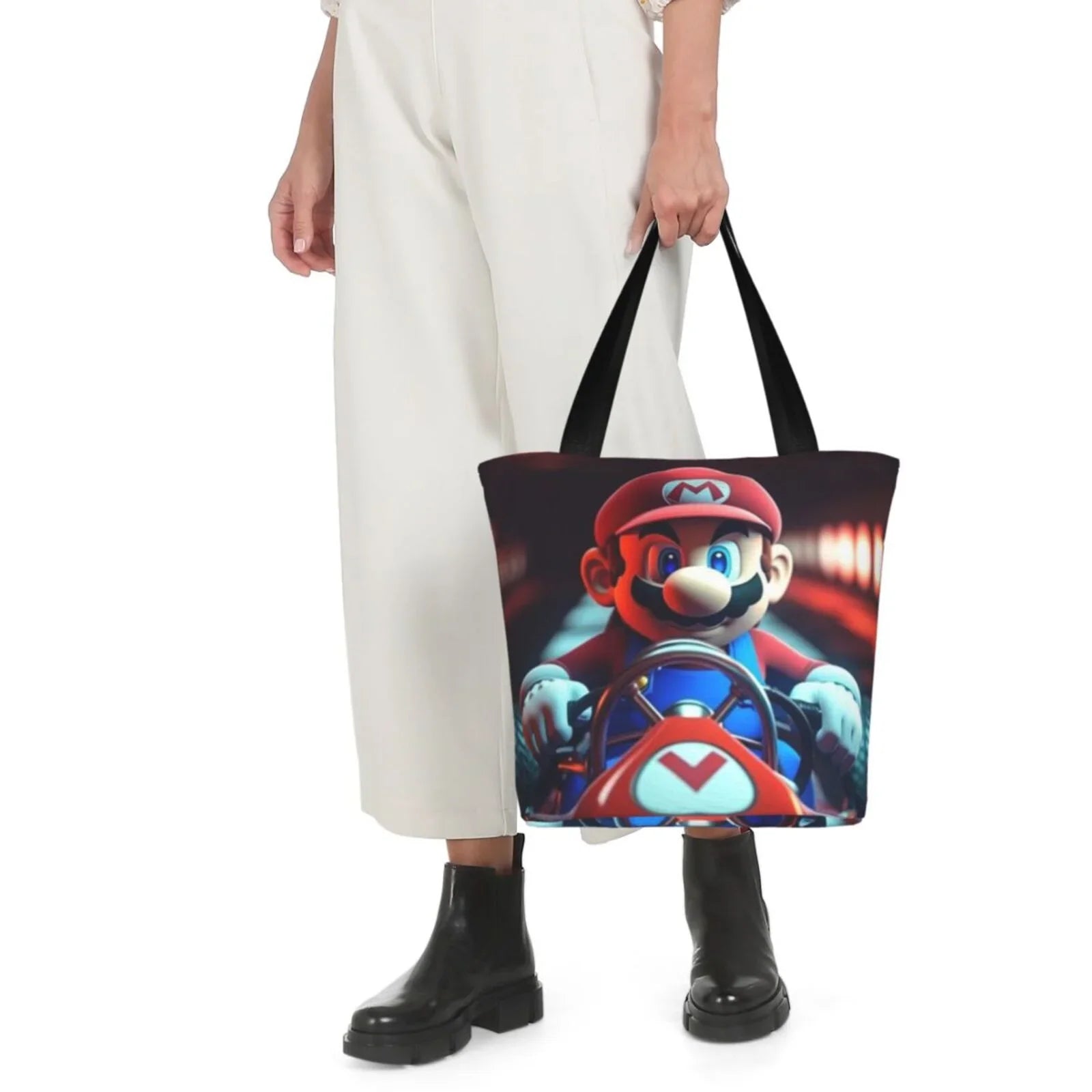 Mario Beach Adventure Shopping Work Travel Women's Shoulder Bag Capacity School Handbag Business Game Large Super For Tote