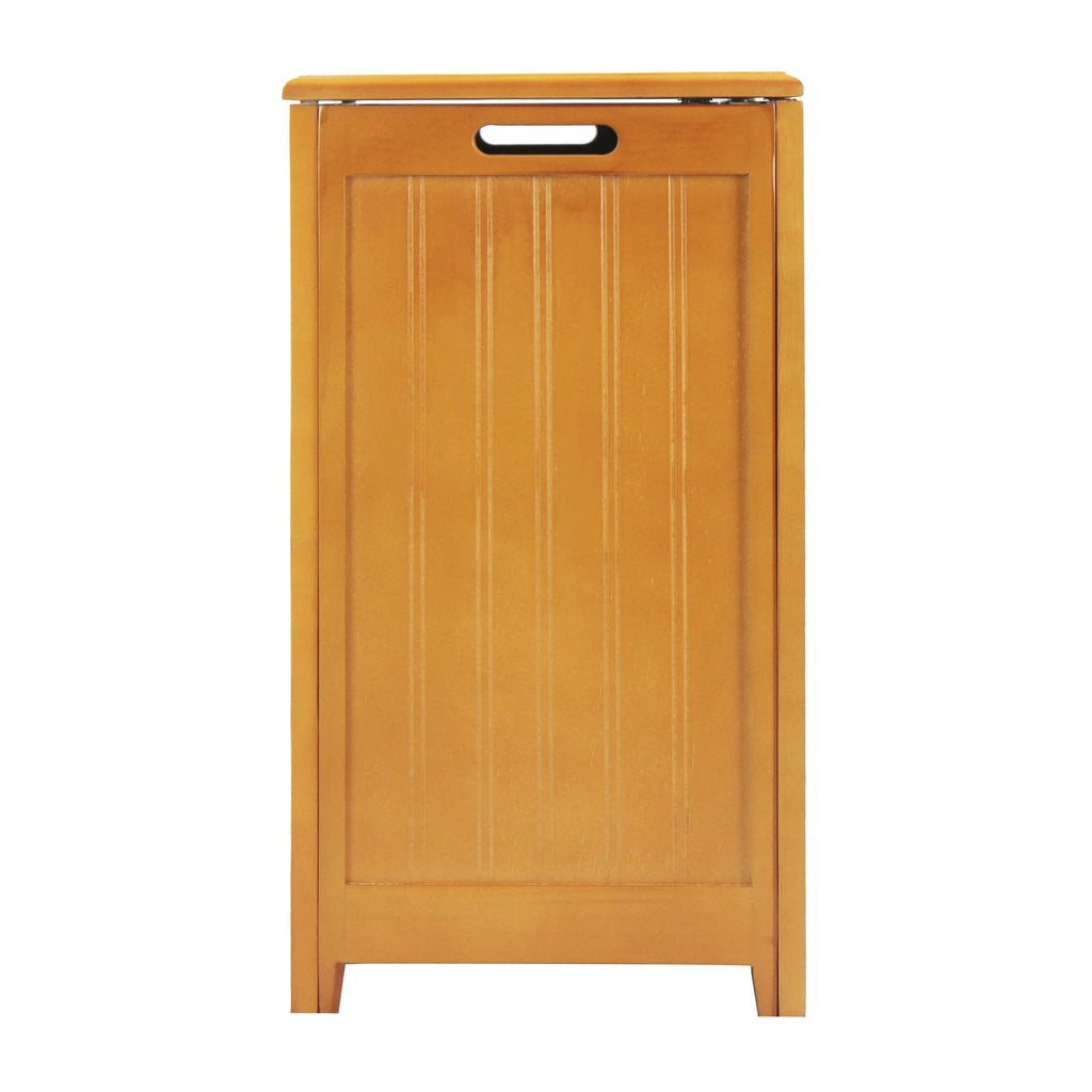 Interior Wood Natural Rectangular Hamper Oceanstar Finished RHP0109N with Bag Laundry