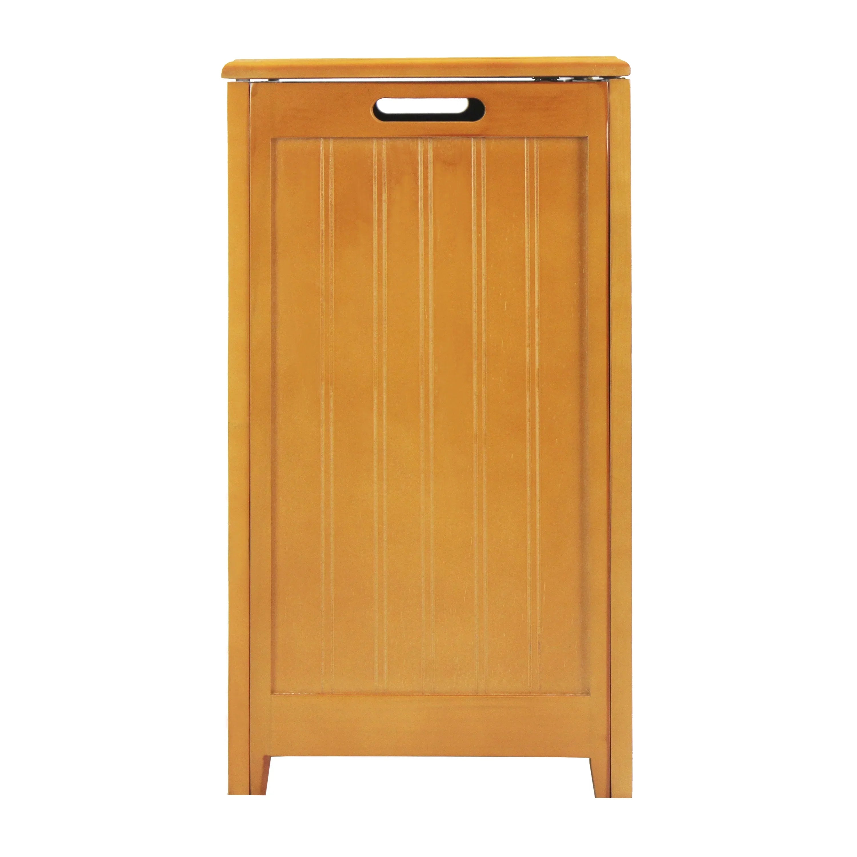 Interior Wood Natural Rectangular Hamper Oceanstar Finished RHP0109N with Bag Laundry