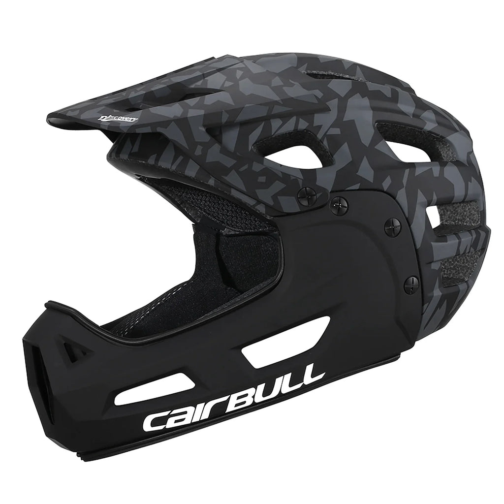 CAIRBULL Full Mountain Helmet Face Guard Visor with Chin Helmet Biking Detachable Bike and