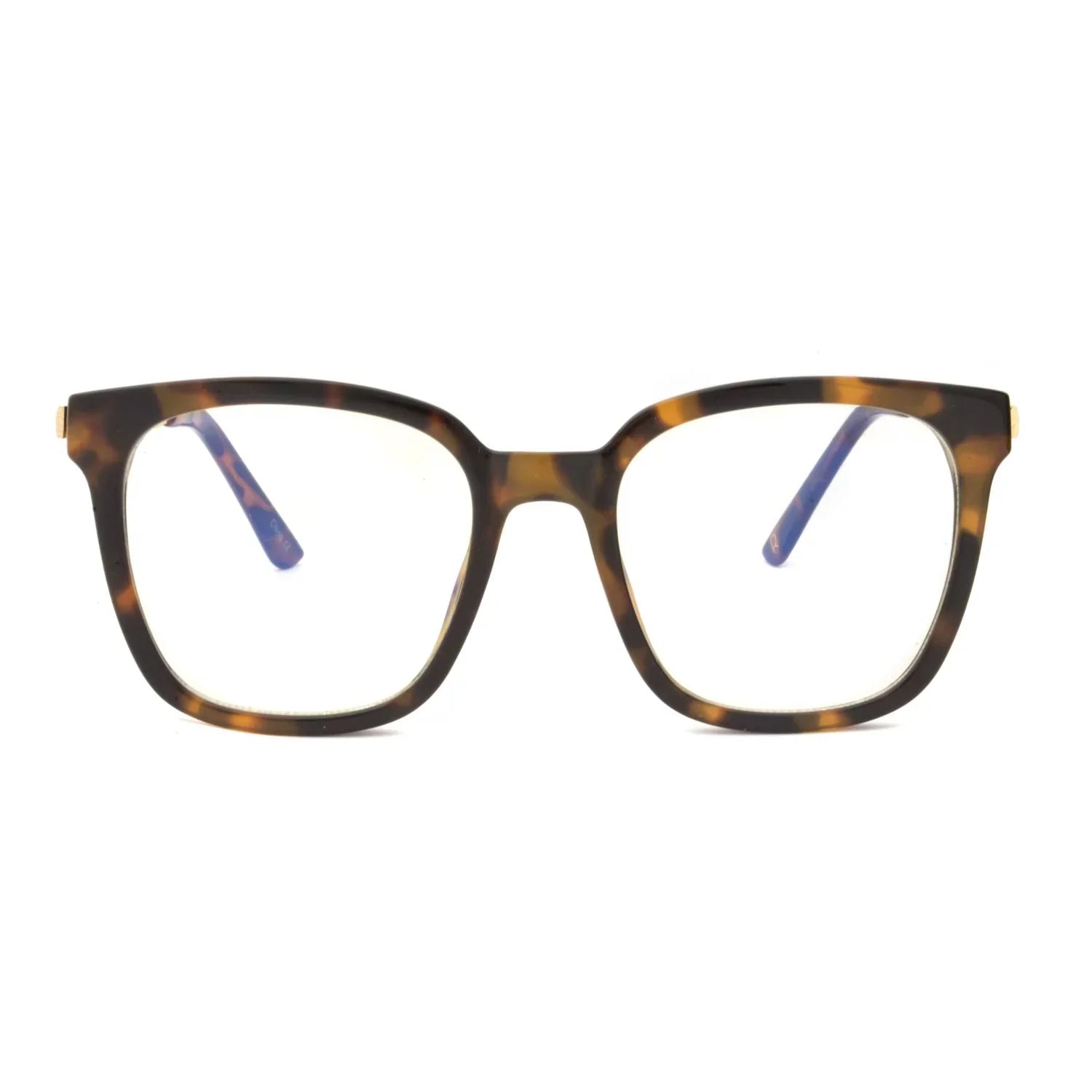 shell Rachel Square Tortoise Light Frames Rachel Glasses, Roy Blue Blocking