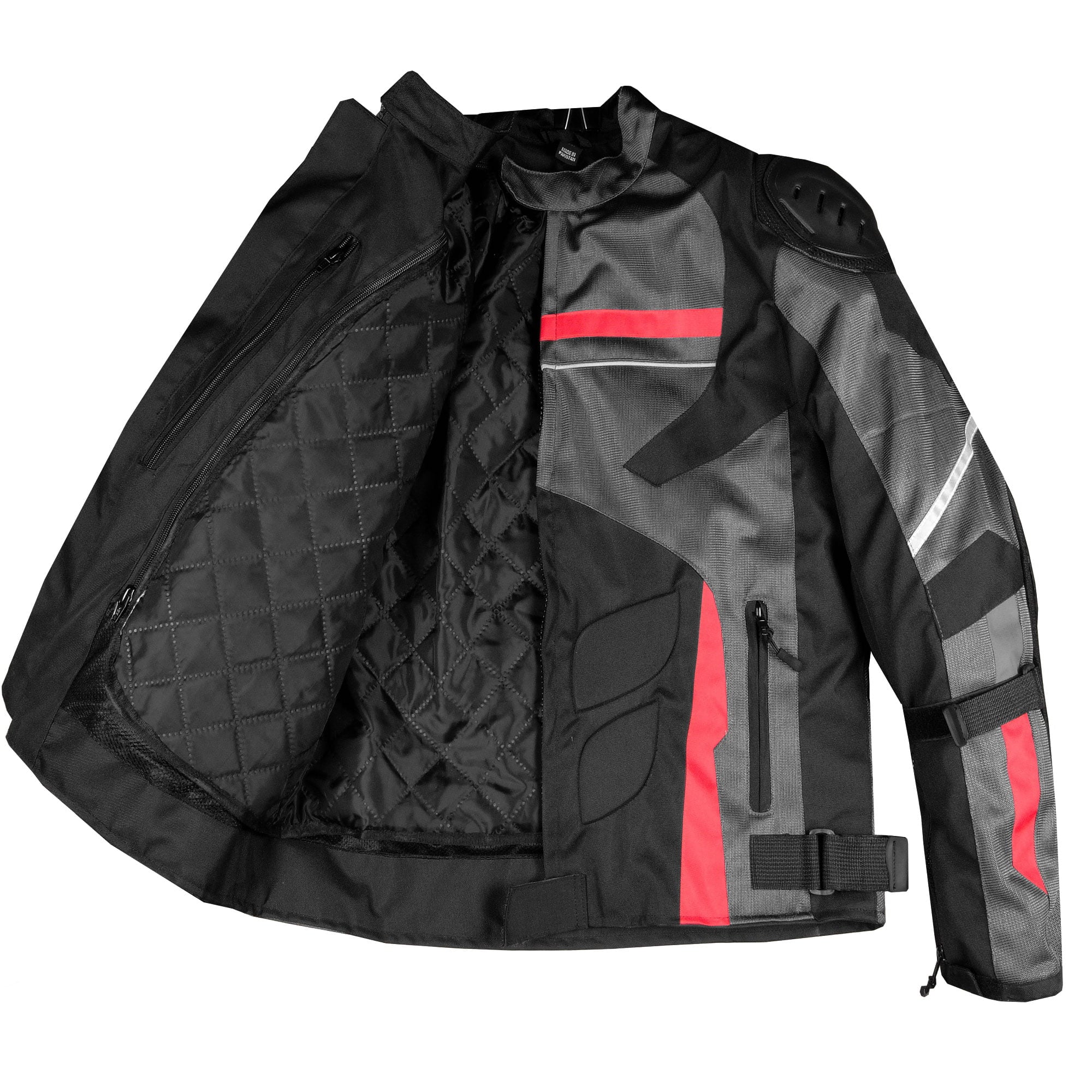 Armor Grey Touring Rain Men Mesh AirTrek Motorcycle Jacket Waterproof L Biker